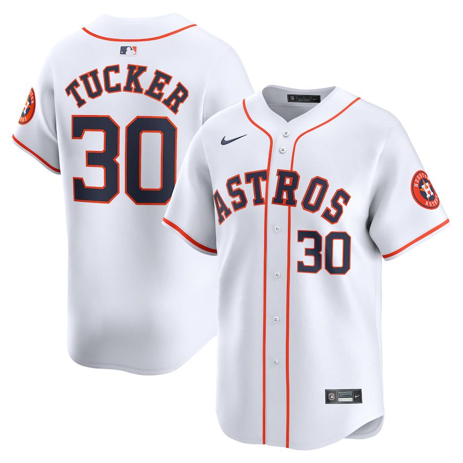 Men Houston Astros #30 Kyle Tucker Nike White Home Limited Player MLB Jersey->houston astros->MLB Jersey
